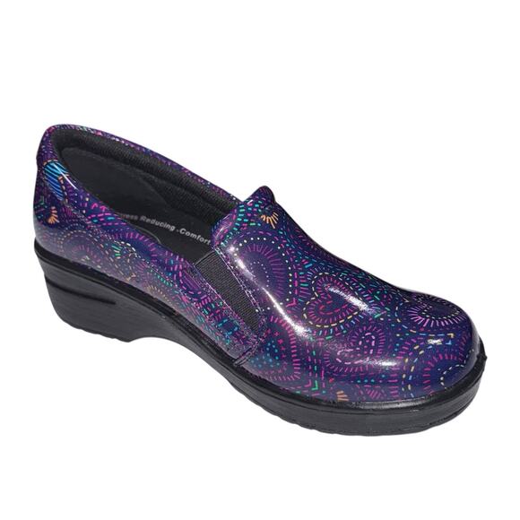 easy street Shoes - Easy Works By Easy Street Leeza Purple Slip-On Clog Women's Size 9.5 M